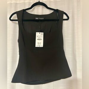 Zara Dark Brown Women's Blouse